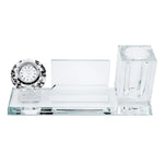 Kent Crystal Diamond Clock - With Card and Pen Holder