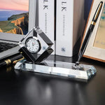 Kent Crystal Diamond Clock - With Pen Holder