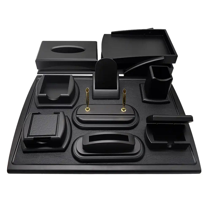 Leyenda Desk Set - 10 Pieces (Black)