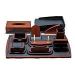 Leyenda Desk Set - 10 Pieces (Dark Brown)